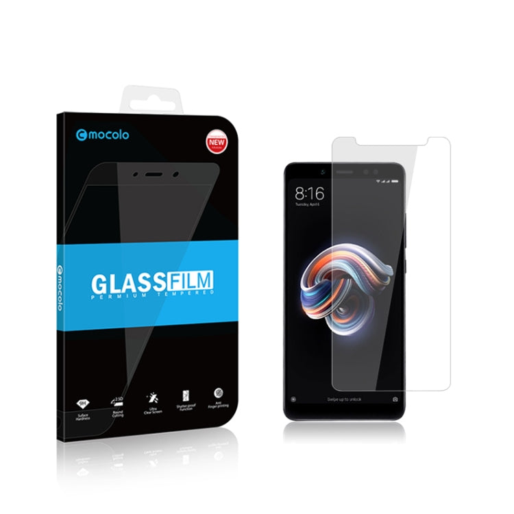 mocolo 0.33mm 9H 2.5D Tempered Glass Film for Xiaomi Redmi Note 5 Pro (Transparent)