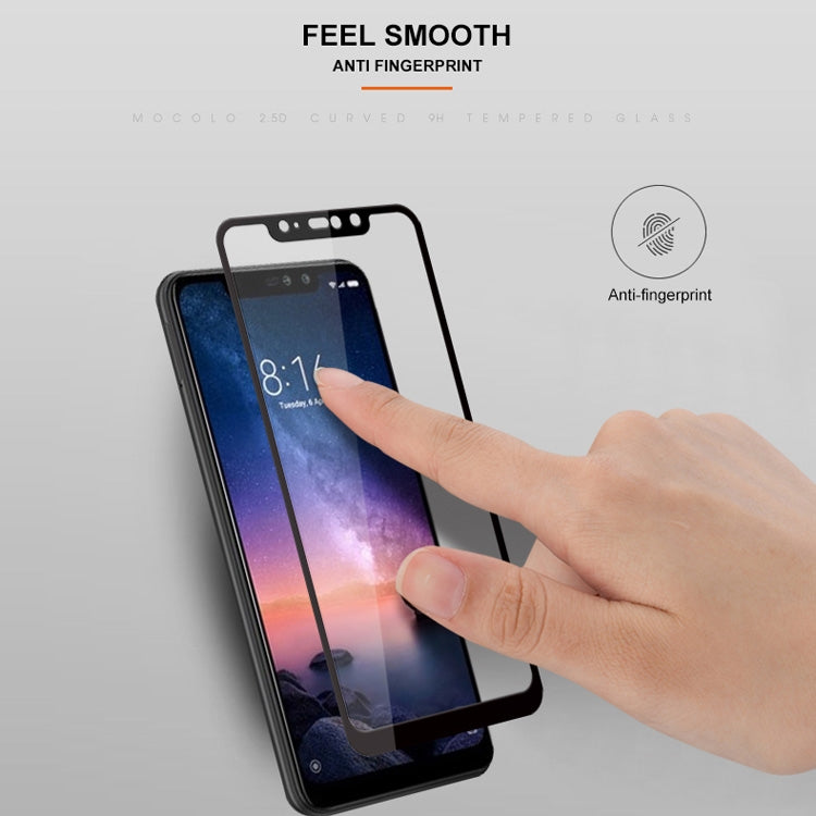 mocolo 0.33mm 9H 2.5D Silk Print Tempered Glass Film for Xiaomi Redmi Note 6 Pro