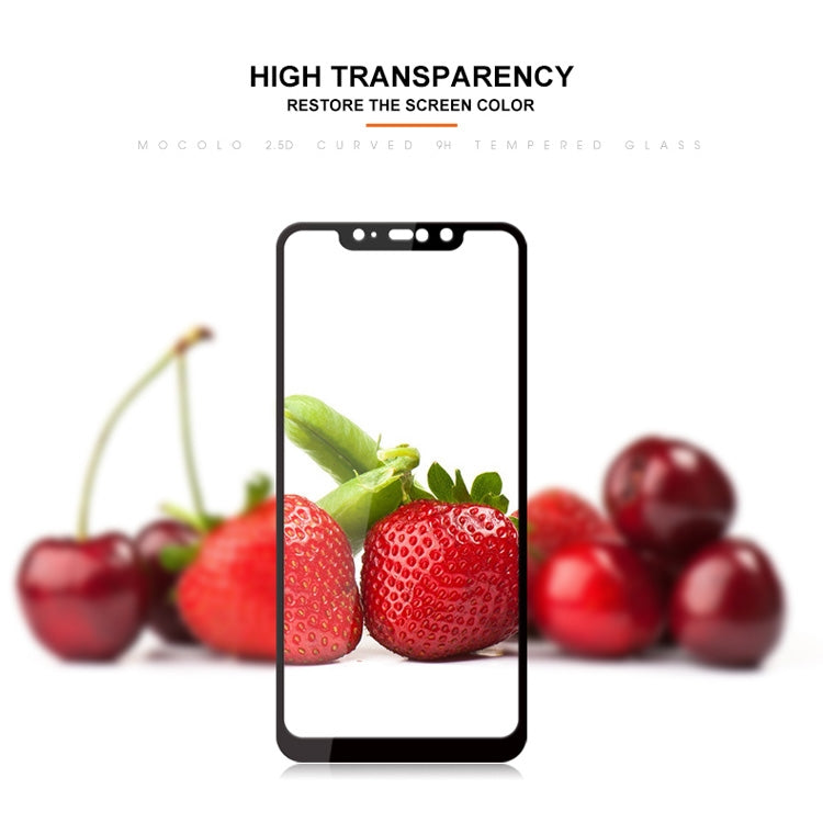 mocolo 0.33mm 9H 2.5D Silk Print Tempered Glass Film for Xiaomi Redmi Note 6 Pro