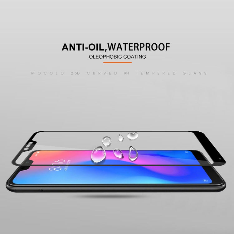mocolo 0.33mm 9H 2.5D Silk Print Tempered Glass Film for Xiaomi Redmi 6 Pro
