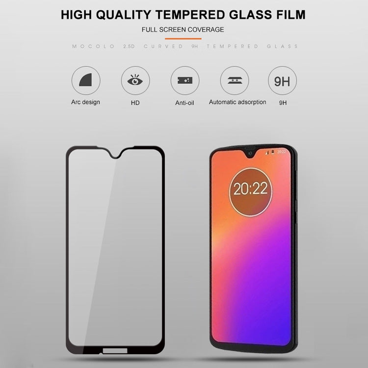 mocolo 0.33mm 9H 2.5D Silk Print Tempered Glass Film for Motorola Moto G7