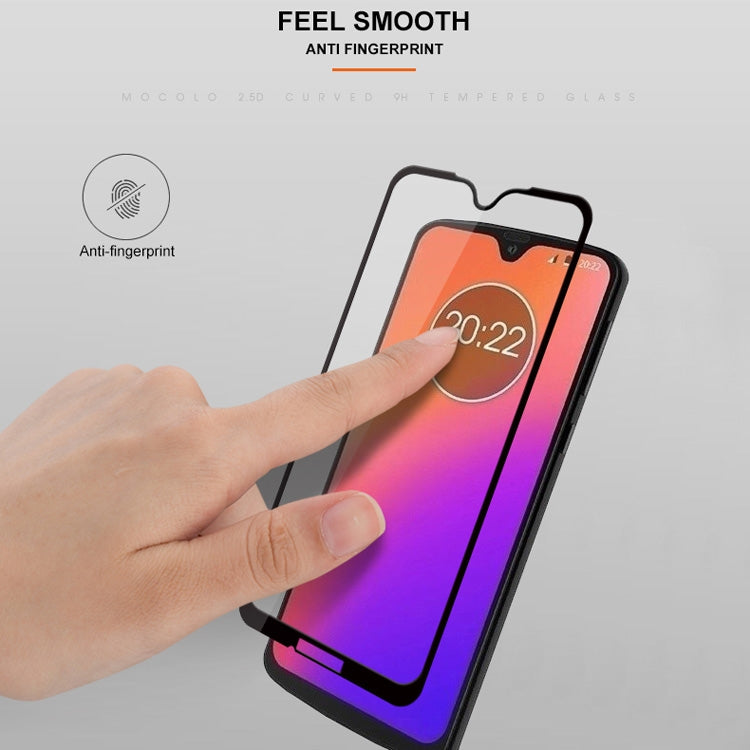 mocolo 0.33mm 9H 2.5D Silk Print Tempered Glass Film for Motorola Moto G7