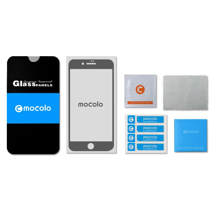 mocolo 0.33mm 9H 2.5D Silk Print Tempered Glass Film for Galaxy M20(Black)