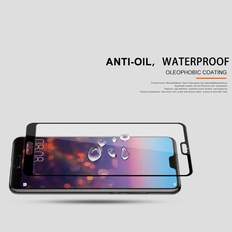 mocolo 0.33mm 9H 2.5D Silk Print Tempered Glass Film for Huawei P20 (Black)