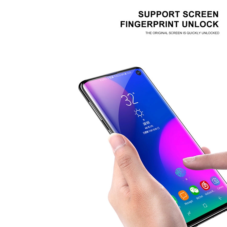 mocolo 0.15mm Full Screen PET Screen Film for Galaxy S10, Support Fingerprint Unlock(Black)