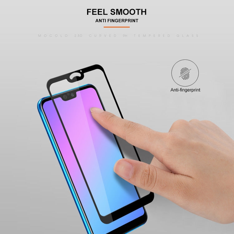 mocolo 0.33mm 9H 2.5D Silk Print Tempered Glass Film for Huawei Honor 9I (Black)