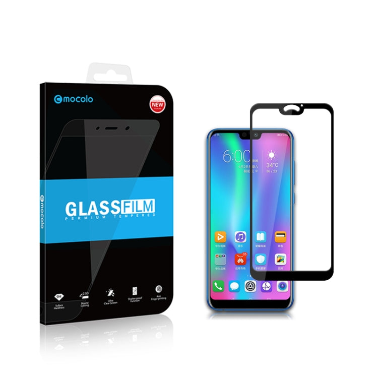 mocolo 0.33mm 9H 2.5D Silk Print Tempered Glass Film for Huawei Honor 9I (Black)