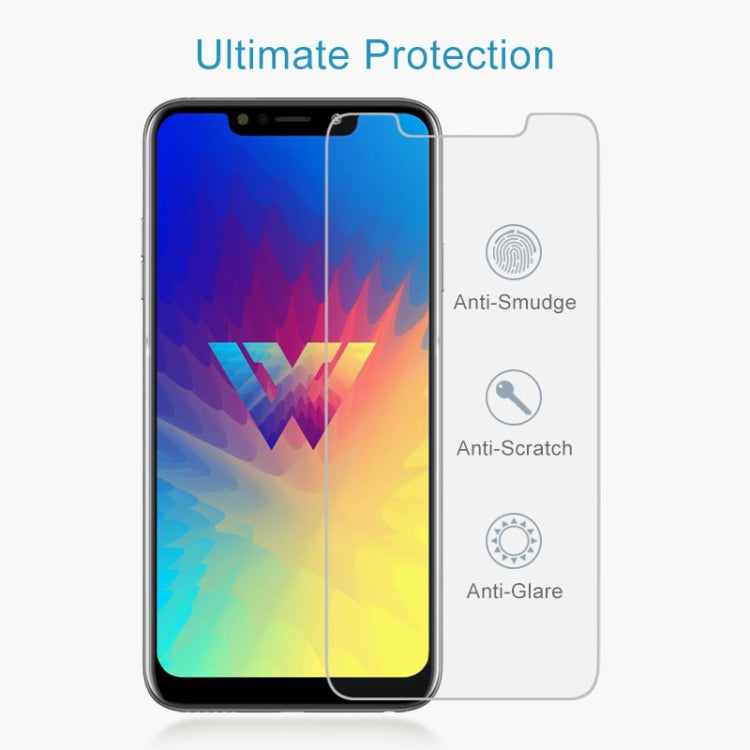 50 PCS For LG W10 9H 2.5D Screen Tempered Glass Film