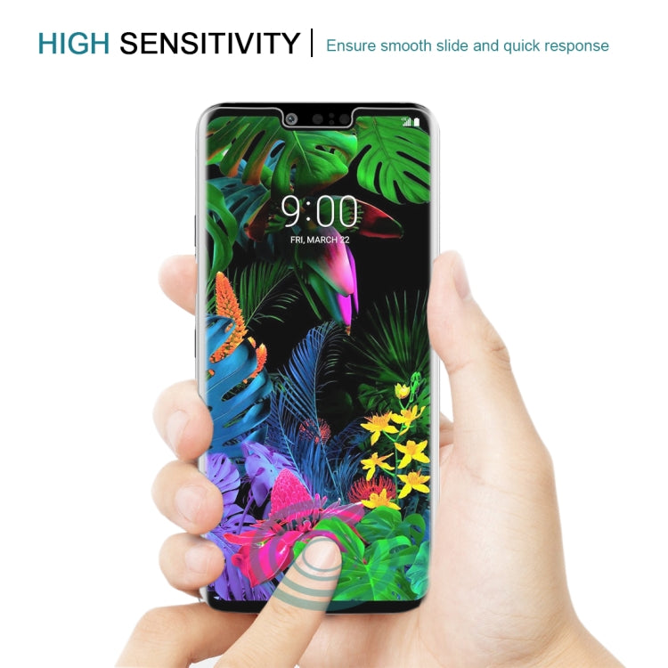 25 PCS 9H 3D Transparent Full Screen Tempered Glass Film for LG G8 ThinQ(Transparent)