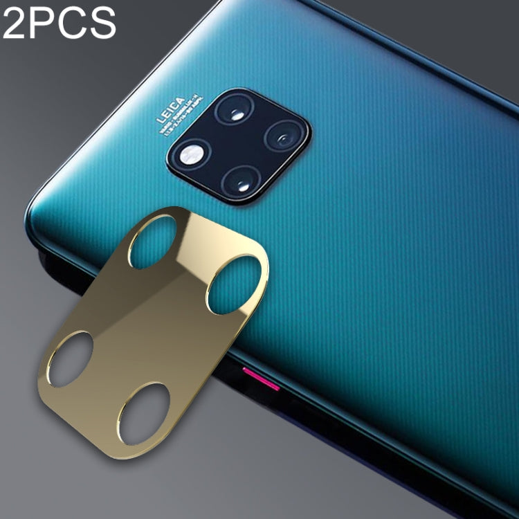 2 PCS 10D Full Coverage Mobile Phone Metal Rear Camera Lens Protection Ring Cover for Huawei Mate 20 Pro
