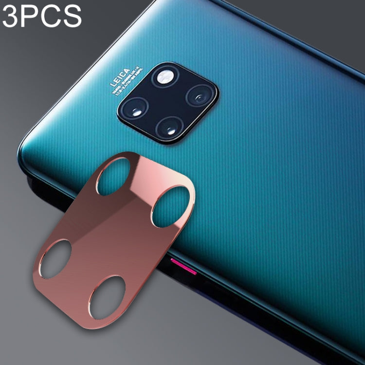 3 PCS 10D Full Coverage Mobile Phone Metal Rear Camera Lens Protection Ring Cover for Huawei Mate 20