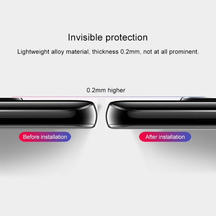 3 PCS 10D Full Coverage Mobile Phone Metal Rear Camera Lens Protection Ring Cover for Huawei Mate 20
