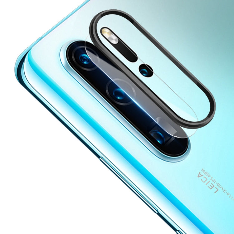 Scratchproof Mobile Phone Metal Rear Camera Lens Ring + Rear Camera Lens Protective Film Set for Huawei P30 Pro