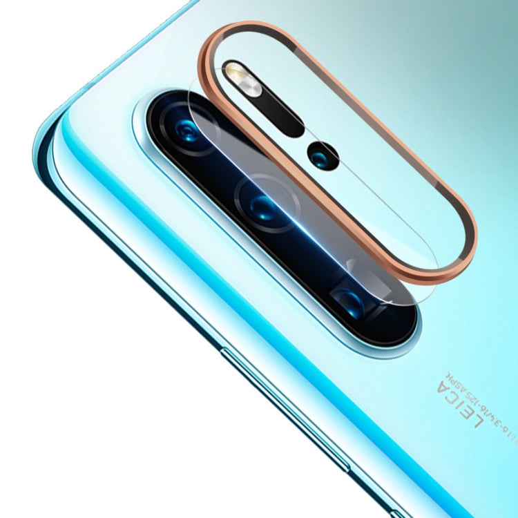 Scratchproof Mobile Phone Metal Rear Camera Lens Ring + Rear Camera Lens Protective Film Set for Huawei P30 Pro