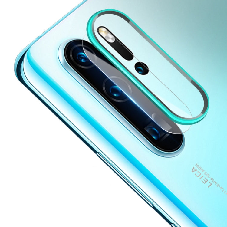 Scratchproof Mobile Phone Metal Rear Camera Lens Ring + Rear Camera Lens Protective Film Set for Huawei P30 Pro