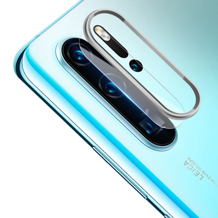 Scratchproof Mobile Phone Metal Rear Camera Lens Ring + Rear Camera Lens Protective Film Set for Huawei P30 Pro