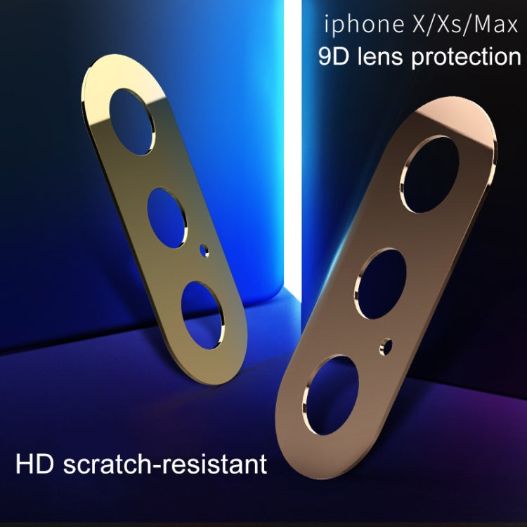 10D Full Coverage Mobile Phone Metal Rear Camera Lens Protection Cover for iPhone XS Max / XS / X