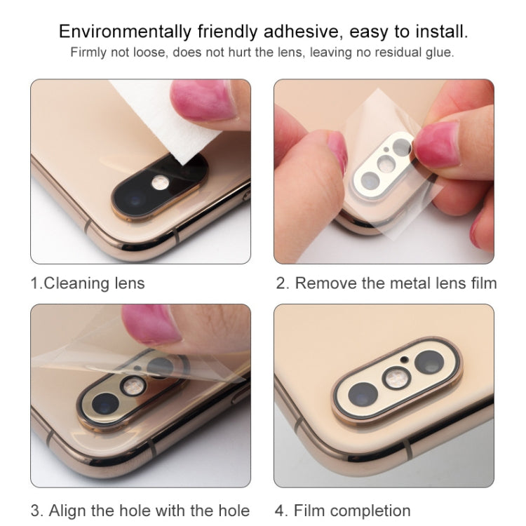 10D Full Coverage Mobile Phone Metal Rear Camera Lens Protection Cover for iPhone XS Max / XS / X