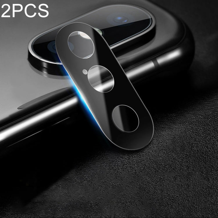 2 PCS 10D Full Coverage Mobile Phone Metal Rear Camera Lens Protection Cover for iPhone XS Max / XS / X