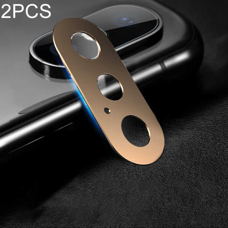 2 PCS 10D Full Coverage Mobile Phone Metal Rear Camera Lens Protection Cover for iPhone XS Max / XS / X