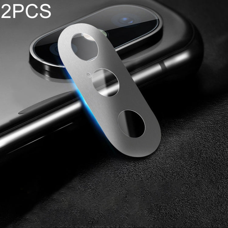 2 PCS 10D Full Coverage Mobile Phone Metal Rear Camera Lens Protection Cover for iPhone XS Max / XS / X