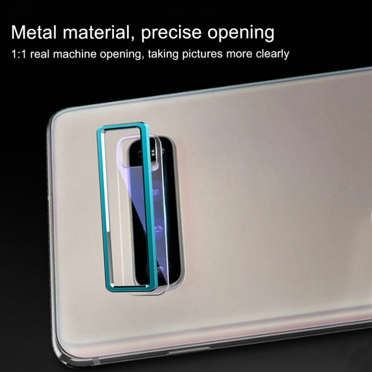 Scratchproof Mobile Phone Metal Rear Camera Lens Ring + Rear Camera Lens Tempered Protective Film Set for Samsung Galaxy S10+