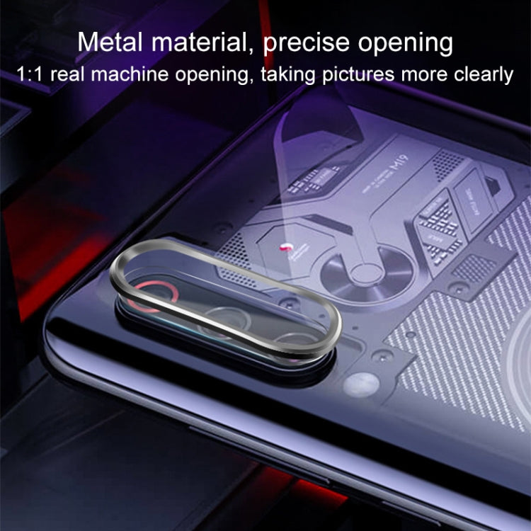 Scratchproof Mobile Phone Metal Rear Camera Lens Ring + Rear Camera Lens Tempered Protective Film Set for Xiaomi Redmi Note 7