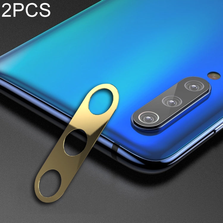 2 PCS 10D Full Coverage Mobile Phone Metal Rear Camera Lens Protection Ring Cover for Xiaomi Mi 9