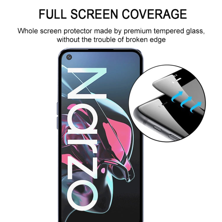 For OPPO Realme Narzo 25 PCS Full Glue Full Screen Tempered Glass Film