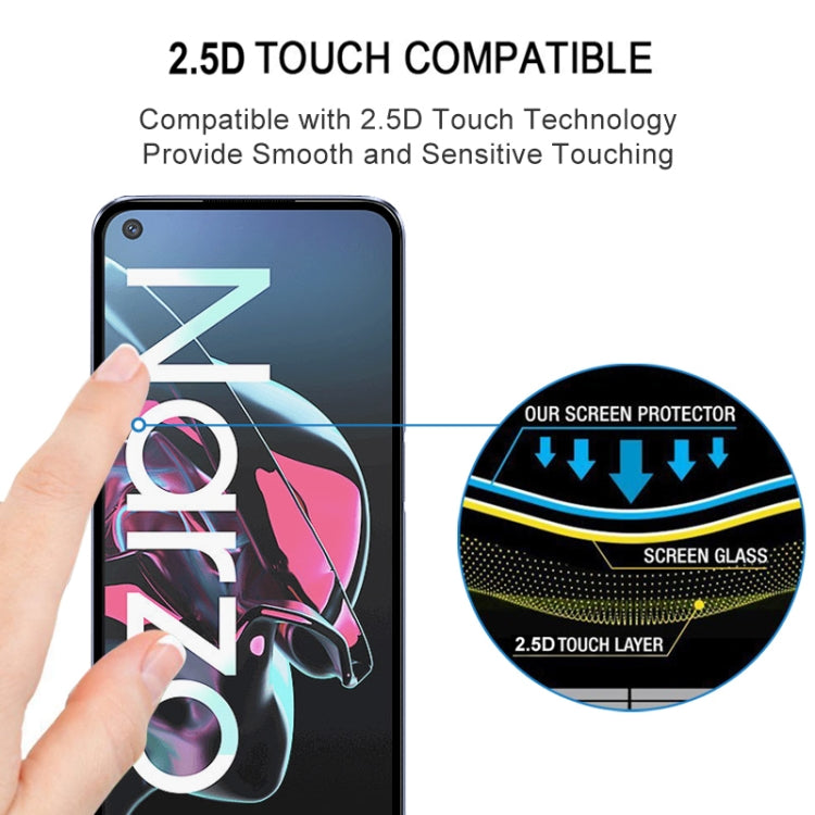 For OPPO Realme Narzo 25 PCS Full Glue Full Screen Tempered Glass Film