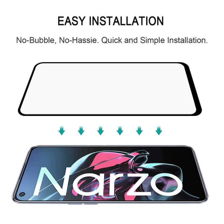 For OPPO Realme Narzo 25 PCS Full Glue Full Screen Tempered Glass Film