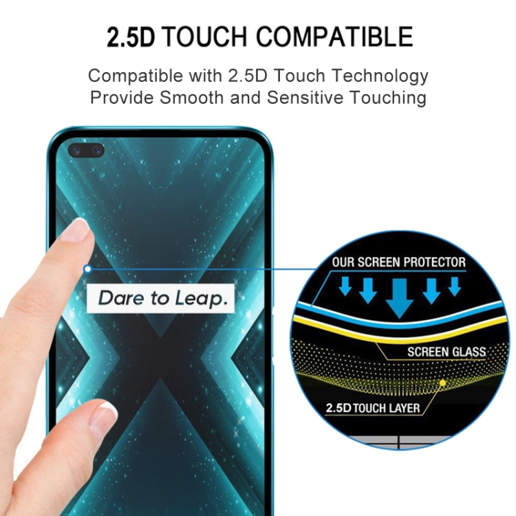 For OPPO Realme X3 25 PCS Full Glue Full Screen Tempered Glass Film