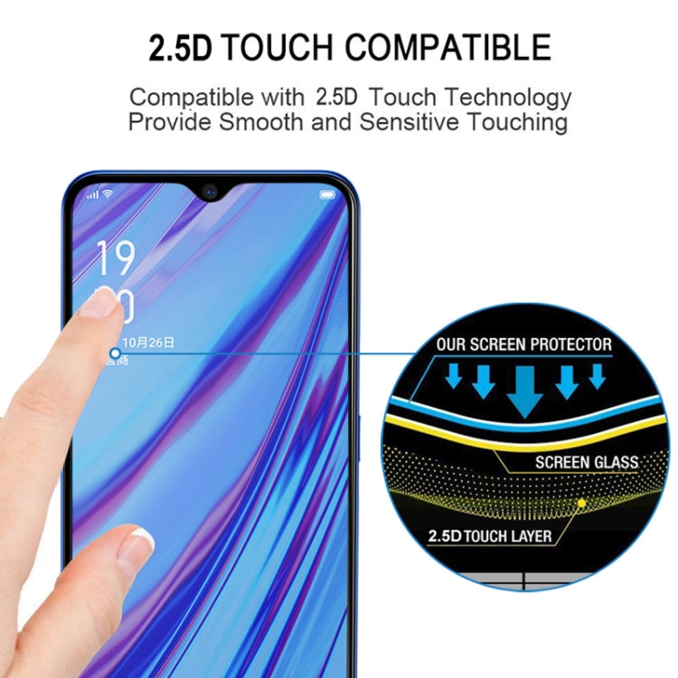 25 PCS For OPPO A5 / A9 (2020) / A56 5G Full Glue Full Cover Screen Protector Tempered Glass Film