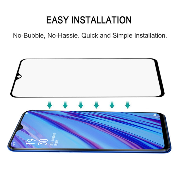 25 PCS For OPPO A5 / A9 (2020) / A56 5G Full Glue Full Cover Screen Protector Tempered Glass Film