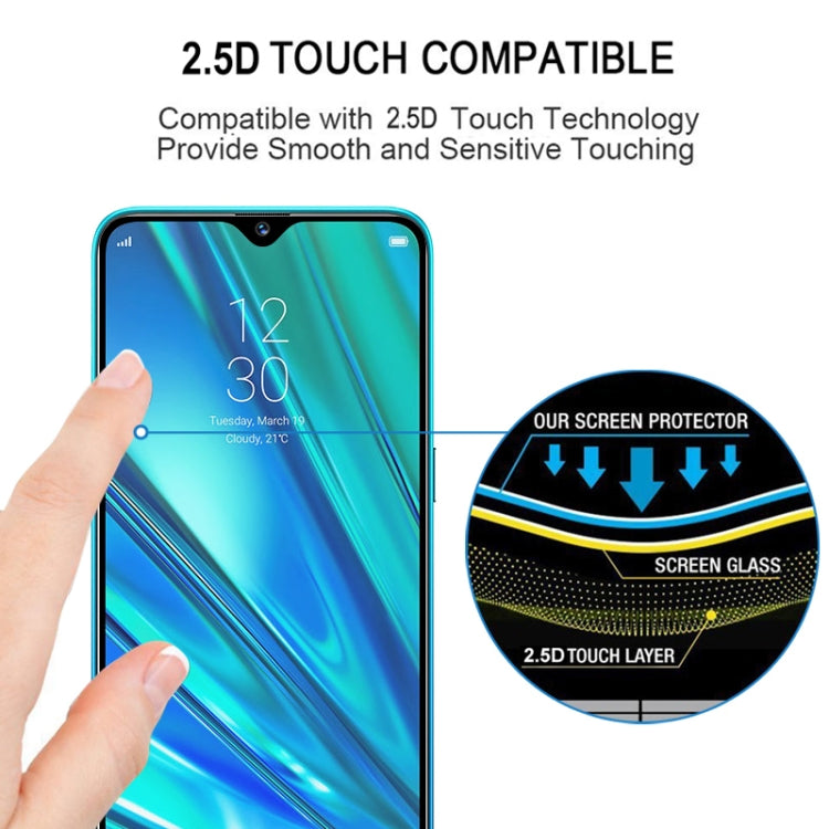 For OPPO Realme 5 Pro Full Glue Full Cover Screen Protector Tempered Glass Film