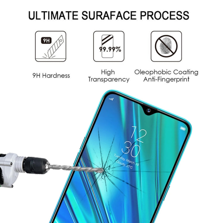 For OPPO Realme 5 Pro Full Glue Full Cover Screen Protector Tempered Glass Film