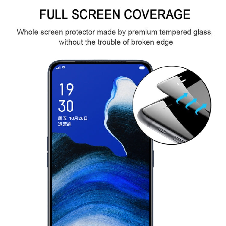 25 PCS For OPPO Reno2 / Z Full Glue Full Cover Screen Protector Tempered Glass Film