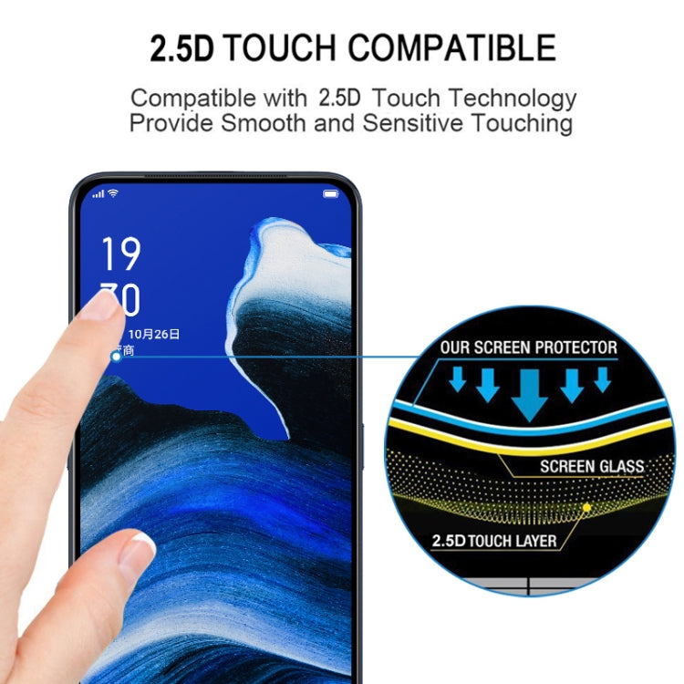 25 PCS For OPPO Reno2 / Z Full Glue Full Cover Screen Protector Tempered Glass Film