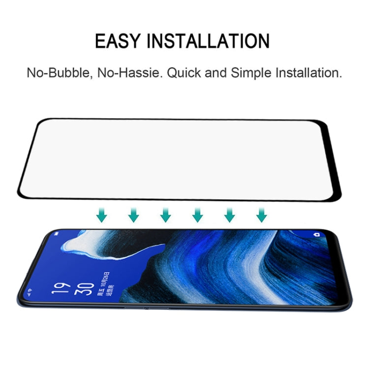 25 PCS For OPPO Reno2 / Z Full Glue Full Cover Screen Protector Tempered Glass Film