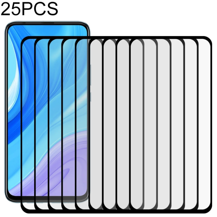 25 PCS For Huawei Enjoy 10s Full Glue Full Cover Screen Protector Tempered Glass Film