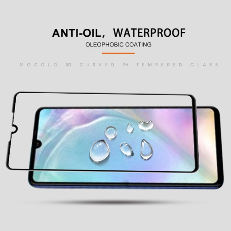 mocolo 0.33mm 9H 3D Full Glue Curved Full Screen Tempered Glass Film for Huawei P30 (Black)