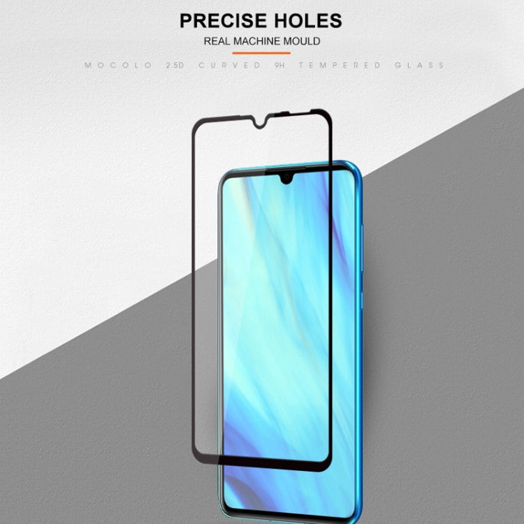 mocolo 0.33mm 9H 2.5D Silk Print Tempered Glass Film for Huawei P30 (Black)