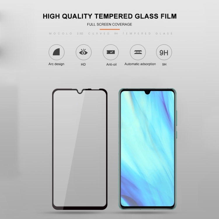 mocolo 0.33mm 9H 2.5D Silk Print Tempered Glass Film for Huawei P30 (Black)