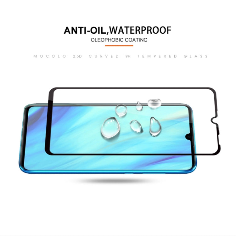 mocolo 0.33mm 9H 2.5D Silk Print Tempered Glass Film for Huawei P30 (Black)