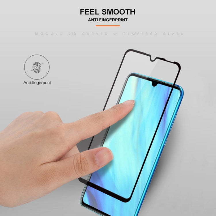 mocolo 0.33mm 9H 2.5D Silk Print Tempered Glass Film for Huawei P30 (Black)