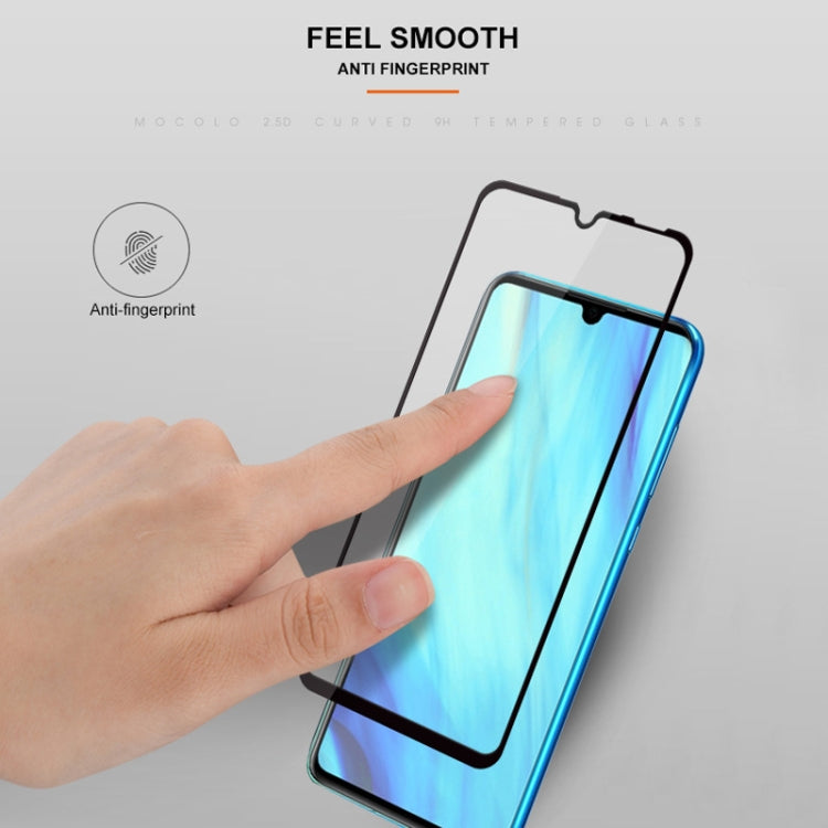 mocolo 0.33mm 9H 2.5D Full Glue Silk Print Tempered Glass Film for Huawei P30 (Black)