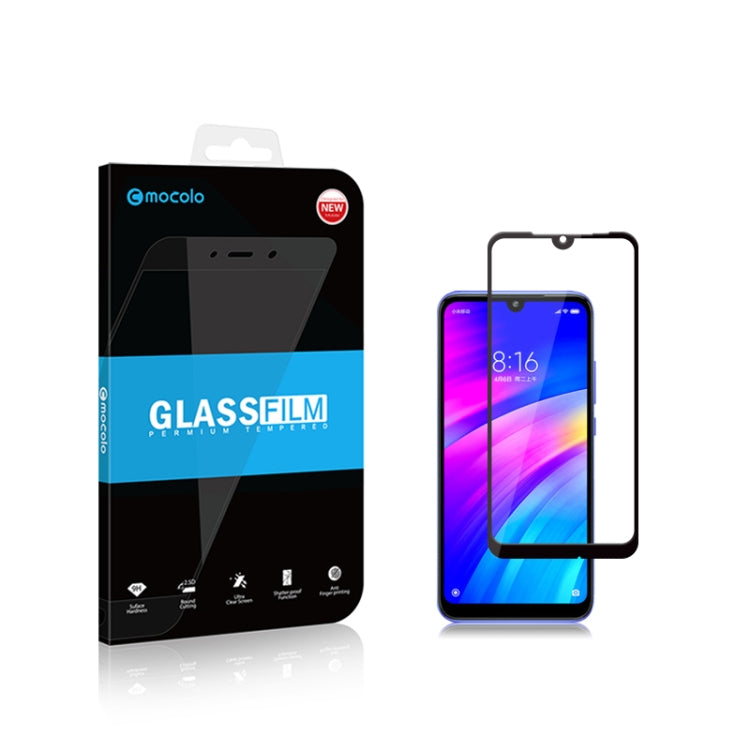 mocolo 0.33mm 9H 2.5D Full Glue Tempered Glass Film for Xiaomi Redmi 7 (Black)