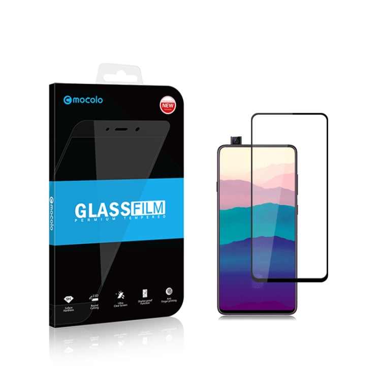 mocolo 0.33mm 9H 2.5D Full Glue Tempered Glass Film for Galaxy A90 (Black)