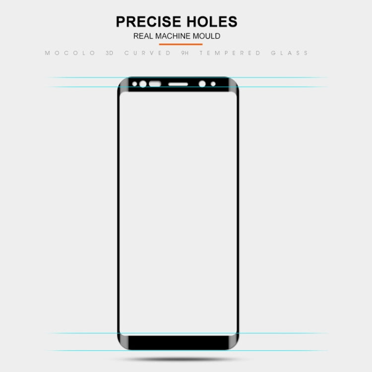 mocolo 0.33mm 9H 3D Curved Full Screen Tempered Glass Film for Galaxy S9 (Black)