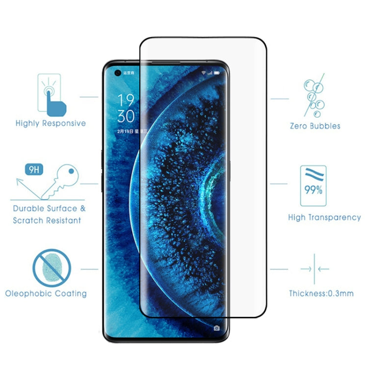 For OPPO Find X2 Pro 9H HD 3D Curved Edge Tempered Glass Film